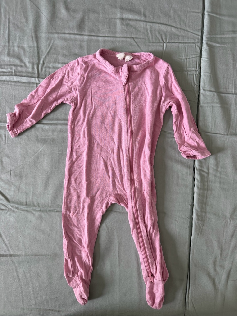 Kyte Pink Zipper Footed One-Piece for Kids - Soft Sleepwear